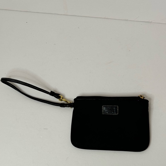 Coach Black Gold Hardware Wristlet Purse - Picture 1 of 9